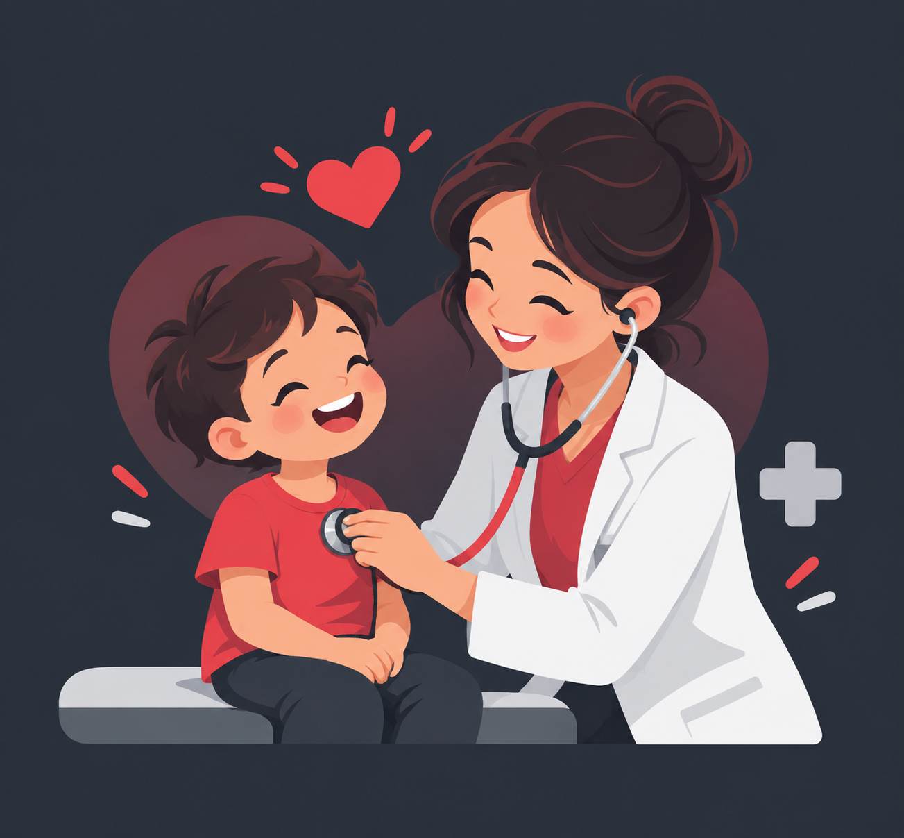 Consulta pediátrica com acolhimento à família